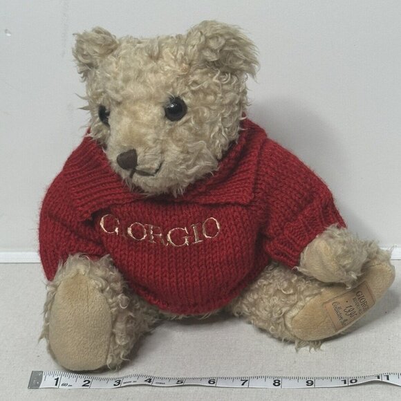 Giorgio Beverly Hills Collectible Teddy Bear Rare Vintage Knit Sweater Designer - Picture 6 of 16